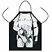 Mangocore Funny STAR WARS Aprons Black/ White Warrior Apron Cartoon cosplay Party Bibs Darth Vader/ Storm Trooper wholesale Cooking Apron (white warrior)