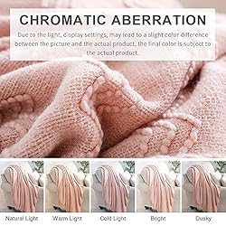 BOURINA Throw Blanket Textured Solid Soft Sofa