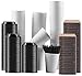 Gotopack Coffee Cups with Lids and Sleeves and Straws PLA Disposable Reusable Paper Cups, 12 oz., Set of 120