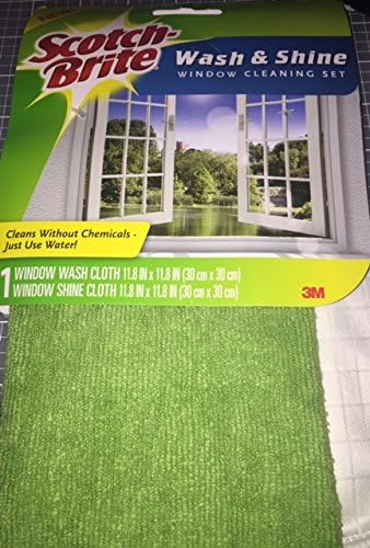 3m Scotch-brite Wash and Shine Window Cleaning Set of Wash and Shine Cloth