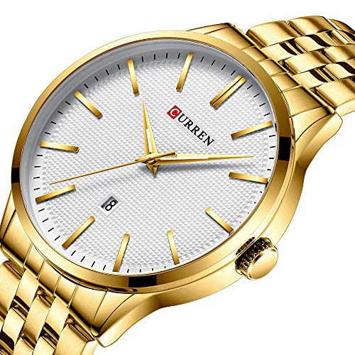 Curren 8364 - Reloj de pulsera para hombre (acero y cuarzo, color dorado - Imagen 2