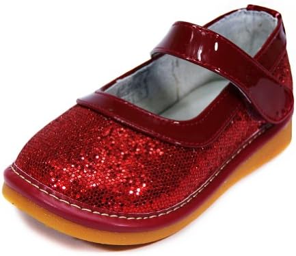 HLT Toddler/Little Kid Girl Sparkling Red Squeaky Shoe [US 4 / EU 20]