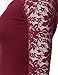 Doublju Slim Fit Floral Lace Paneled Top (Plus size available)