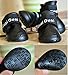 Pesp Puppy Dogs Candy Colors Anti-slip Waterproof Rubber Rain Shoes Boots Paws Cover (Black, Large)
