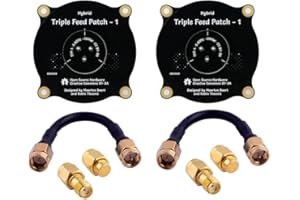 RCmall 5.8GHz Triple Feed Patch Antenna, High Gain 9.4dBi Directional Circularly Polarized LHCP RHCP Antenna with 50ohm SMA Dummy Load Terminator for FPV Racing Drone Eachine EC800D (Pack of 2)