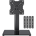 XINLEI Universal TV Stand Base, Table Top TV Stand for 17-55 Inch LCD/LED TVs, Height Adjustable Monitor Mount Stand with Tempered Glass Base Holds up to 88lbs VESA 400x400mm, TS102