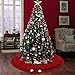 OurWarm Knitted Christmas Tree Skirt, 48 Inch Large Red Tree Skirt for Christmas Decorations Holiday Luxury Thick Tree Xmas Ornaments