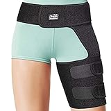 Hip Groin Stabilizer & Hip Brace - Support Wrap for Sciatica Pain Relief, Hip Arthritis, Pulled Muscles, Thigh Hamstring Quadriceps Injuries, SI Belt Neoprene Adjustable Compression Brace Men Women