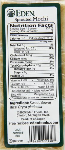 Eden Sprouted Brown Rice Mochi, 10.5-Ounce Packages (Pack of 2)2