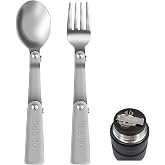 KLOWOAH Replacement Spoon and Dinner Forks Compatible with Thermos Food Jar 16 Oz (1 Spoon,1 Dinner Forks)