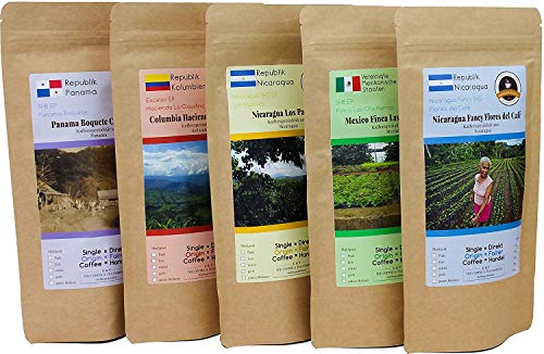 Kaffee Globetrotter - Kaffee Mit Herz Box - Gemahlen - für Kaffee-Filtermaschine, Handfilter- 5 Mal 65 g Fair… – Bild 3