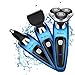 SURKER Electric Shaver Rotary Shaver Wet and Dry 3 in 1 With Nose Trimmer and Sidebums Razor Waterproof Black Blue