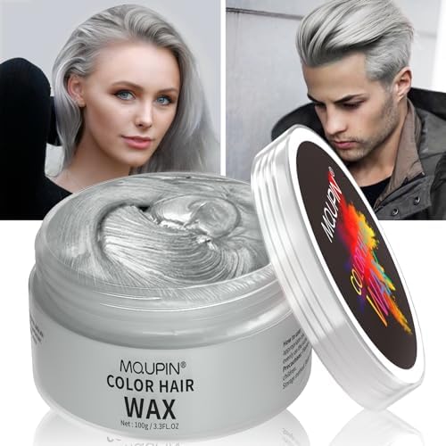 MQUPIN Temporary Hair Color Wax,Natural Hair Dye, Washable Hair Paint