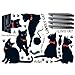 1 X Removable Black Cat Family Wall Sticker Room Bcakground Decor Decal.