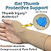 Ztl 1 Pair Therapy Gloves Gel Filled Thumb Support Wrist Brace Arthritis Compression for Men & Women