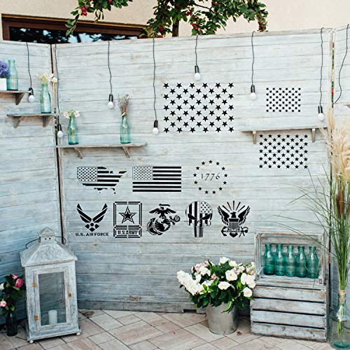 4 American+Stencils+Template+Painting+Airbrush