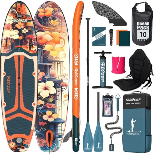 H2OSUP Stand Up Paddling Board-15 cm Dick Aufblasbares SUP Board,mit Rucksack,Haltbares Paddle Board Zubehör