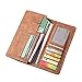 Rswsp Men's Bifold Leather Breast Pocket Card Holder Purse Suit Long Wallet Checkbook