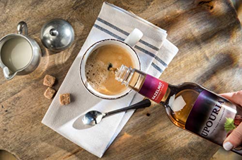 Upouria Coffee Syrup Variety Pack - Hazelnut and Mocha Flavoring, 100% Gluten Free, Vegan, and Non Dairy, 750 mL Bottle - 2 Coffee Syrup Pumps Included