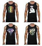 New Graphic Designs 'Black' Tank Top for Man