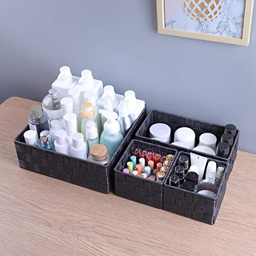 Posprica Woven Storage Baskets for Organizing, Small Baskets Cube Bin
