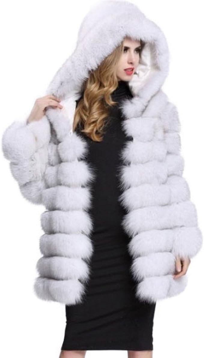 blue fox fur coat