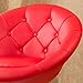 Roundhill Furniture Noas Contemporary Round Tufted Back Swivel Height Adjustable Accent Chair, Red