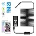 WiFi Endoscope, Dr.meter 2.0 Megapixels HD Digital Inspection Camera with 8 LEDs and 5 Meters (16.4ft) Cable Handheld Borescope for iOS and Android Smartphone, iPhone, Samsung, iPad, Tablet