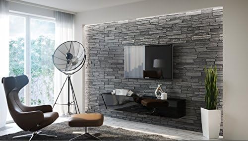 CALIPSO 200 TV Stand – TV cabinet All in High Gloss - Floating TV console ideal for up to 90” Wall Mounted TV screens (Black)