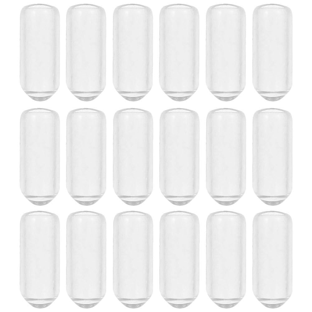 FRCOLOR 200pcs Transparent Rubber End Caps for 6mm Headbands, Replacement Diy Hair Band Accessories, 4.0mm Inner Diameter