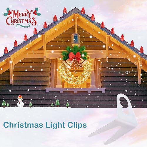 100 Pack Original Shingle Tab Light Clips for C7 C9 Christmas Lights