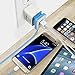 LOOP Dual Port Foldable USB Wall Charger with Integrated Micro USB Cable for Smartphones - Blue