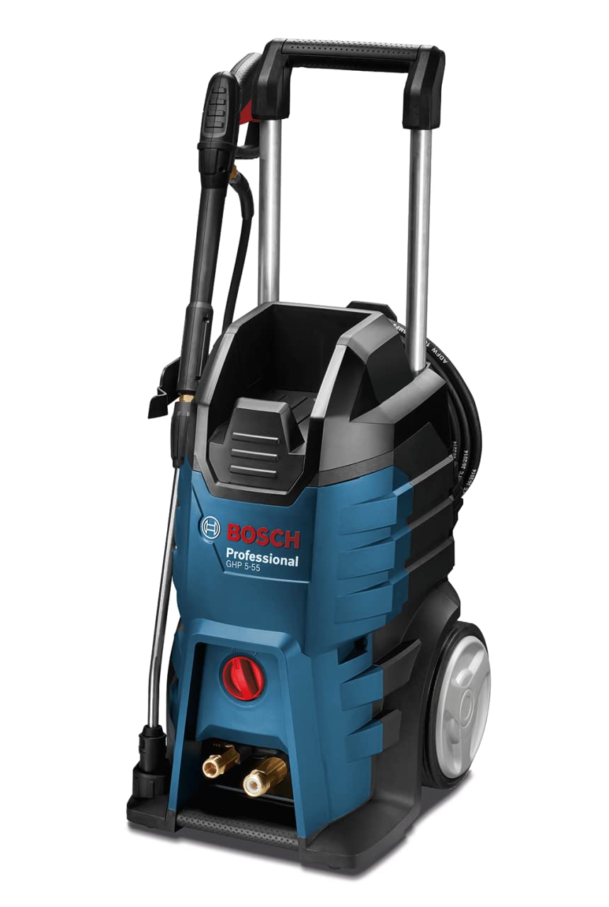 Bosch Lawn And Garden Nettoyeur Haute-Pression Bosch Professional - Ghp 5-55 (Pression Maxi : 130 Bar, 2 200 W, avec Pistolet Bosch, Lance 3 En 1 Réglable)