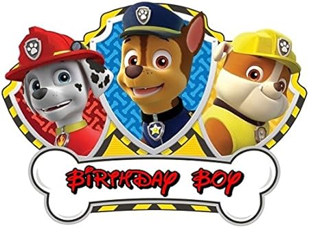 Download Amazon Com Paw Patrol Birthday Boy For Light Colored Materials Chase Rubble Marshall Iron On Heat Transfer 7 X 5 Everything Else