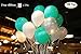 LAttLiv PartyWoo Balloons 100 Pack 12 Inch White & Tiffany Blue Balloons + 25m Free Ribbon Wedding Decorations Birthday Decoration Baby Shower Kids Party Supplies,3.2g