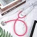 meekoo 2 Pack Kids Stethoscope Toy Real Working Nursing Cosplay Doctors Nurses Stethoscope for Kids Role Play Girls Boys Cosplay Costume Pretend Game Accessories(Pink, Black)