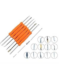 Jakemy JM-Z01 - Juego de herramientas de soldadura (6 piezas, herramienta de desoldador PCB, kit de limpieza para componentes de montaje en superficie, eliminación de chips de enchufes, reparación de aparatos electrónicos)