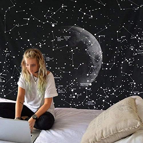 Jiamingyang Vintage European Mysterious Wall Hangings Witchcraft The Moon The Star The Sun Tapestry Wall Tapestry for Home Decor (The Moon Starry, Large/80" x 60")