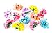 Hula Girl Hibiscus Flower Party Hair Clips - Hawaiian Party Themed Hair Clips, Luau Party Favors - Birthday Party Favors, Tropical Party Decorations (12 Pack) Assorted Colors