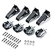 Heavy Duty Retractable Workbench Casters | Durable All Steel Electrocoating Finish | Anti-Slip Foot Pedal | 4 Pack (400lbs) | Locking Worktable Caster Wheels Kit | 360 Swivel Casters