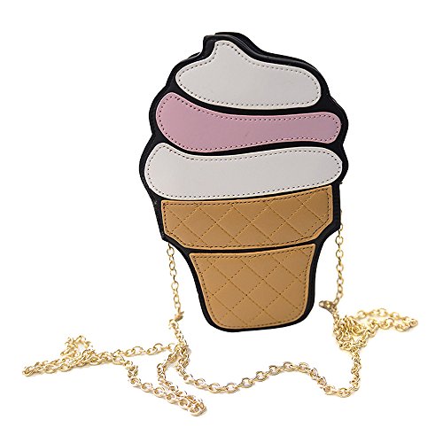 Cai-chirstmas Gift Yummy Famous Cupcake Design Woman Cross-body Bag Attractive Ice-cream Party Small Shoulder Bag Exquisite Handbag Cr07 (Ice -Cream)