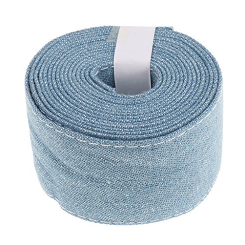 No brand Off-brand products Kraft Denim Ribbon Edge Edge Ribon Bowknot Bow making DIY For handicrafts Sewing Cloth All 2 Color 2 Sizes Size selection research - Light blue, 4 cm2 M