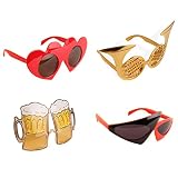 TD.IVES Funny Glasses Party Sunglasses Costume Sunglasses,12 Pack Cool Shaped Funny Party Hats