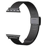 CNBEYOUNG Milanese Loop 2.0 Version Stainless Steel Bracelet Strap Replacement Band for Apple Watch Series 1 Series 2 Apple iWatch (Black-38MM)