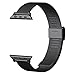CNBEYOUNG Milanese Loop 2.0 Version Stainless Steel Bracelet Strap Replacement Band for Apple Watch Series 1 Series 2 Apple iWatch (Black-38MM)