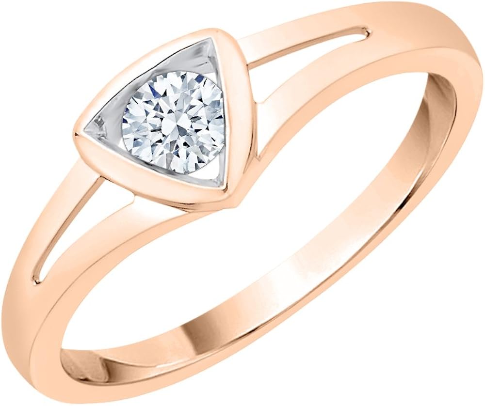 Diamond Promise Ring in 14K Rose Gold (1/5 cttw) (GHColor, I2/I3