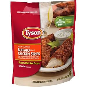 Tyson Fully Cooked Buffalo Style Chicken Strips, 25 oz. (Frozen ...
