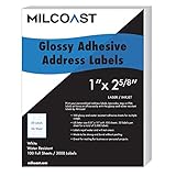 Milcoast Glossy Address Labels 30 Per Sheet 1