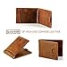 Men's Genuine Leather RFID Blocking Wallet With Money Clip For Men Father Husband Boyfriend Slim Bifold Profile (BROWN)