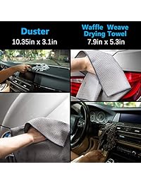 Wemk   Juego de 9 herramientas de limpieza de coche con cepillo de ventilación para el coche, cepillo para el lavado de neumáticos, esponja, aplicador de cera de microfibra, paño para ventana, cepillo de agua, 30 piezas, para parabrisas de coche, multifun